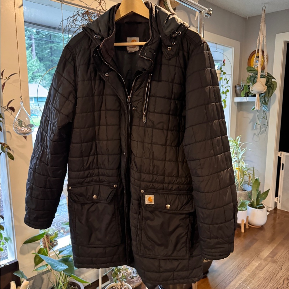 Carhartt Women’s Black Hooded Puffer Coat